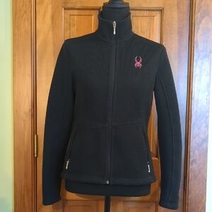 Spyder Women's Core Black Jacket Breast Cancer Awareness Edition